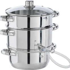 Dampfentsafter-Set 3-teilig 6 Liter aus massivem Edelstahl
