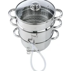 Dampfentsafter-Set 3-teilig 6 Liter aus massivem Edelstahl