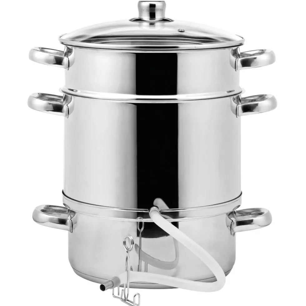 Dampfentsafter-Set 3-teilig 14,4 Liter aus Edelstahl