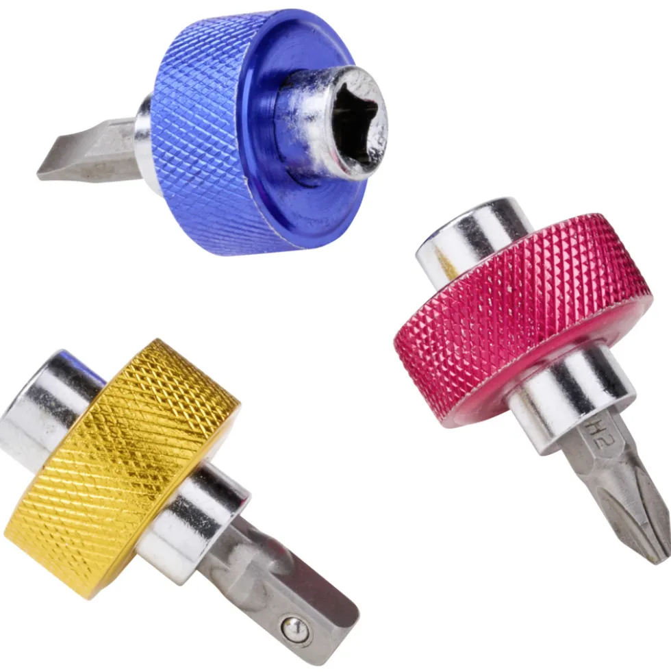 Daumenschrauberset 6-teilig mit Bits und Nussadapter