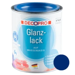 DECOPRO Acryl Glanzlack enzianblau RAL 5010 für innen und außen