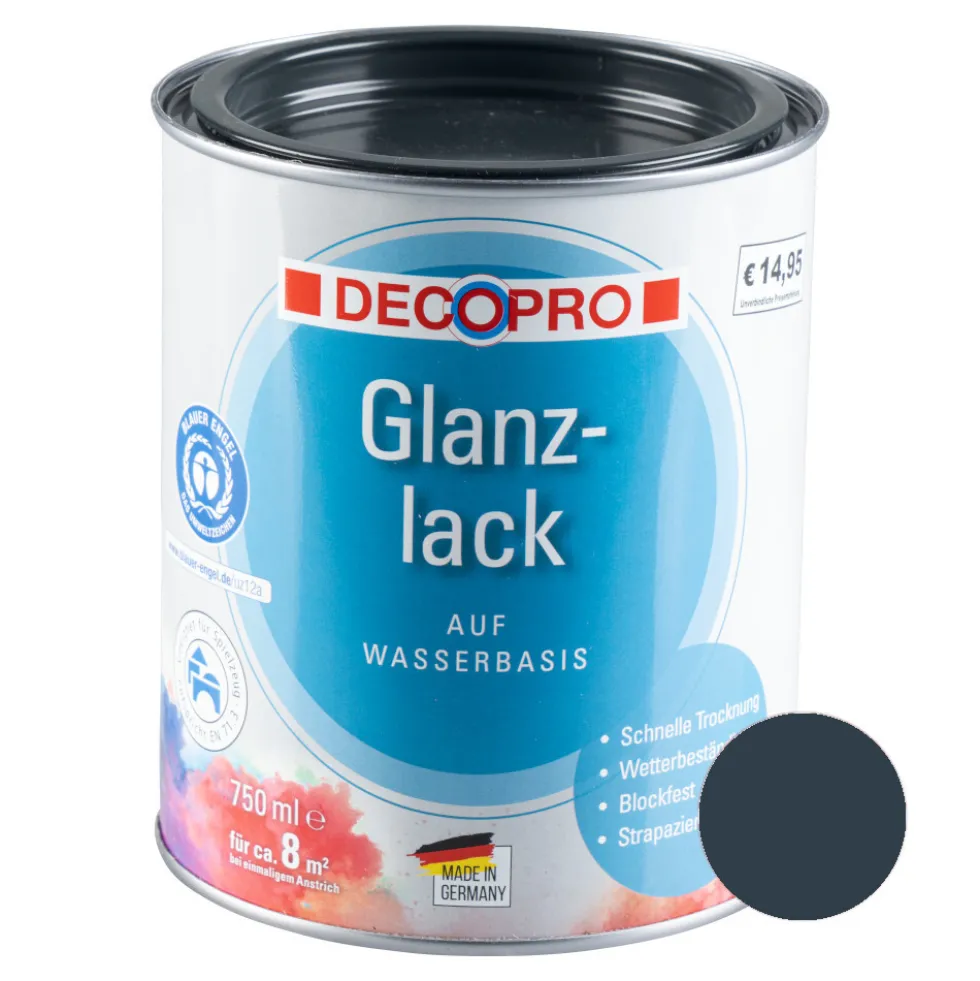 DECOPRO Acryl Glanzlack 750 ml anthrazit RAL 7016
