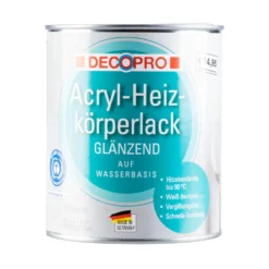 DECOPRO Acryl-Heizkörperlack hochglänzend in weiß für den Innenbereich