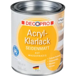 DECOPRO Acryl-Klarlack farblos 750 ml seidenmatt