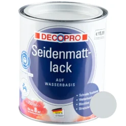 DECOPRO Acryl lichtgrau Seidenmattlack 750 ml
