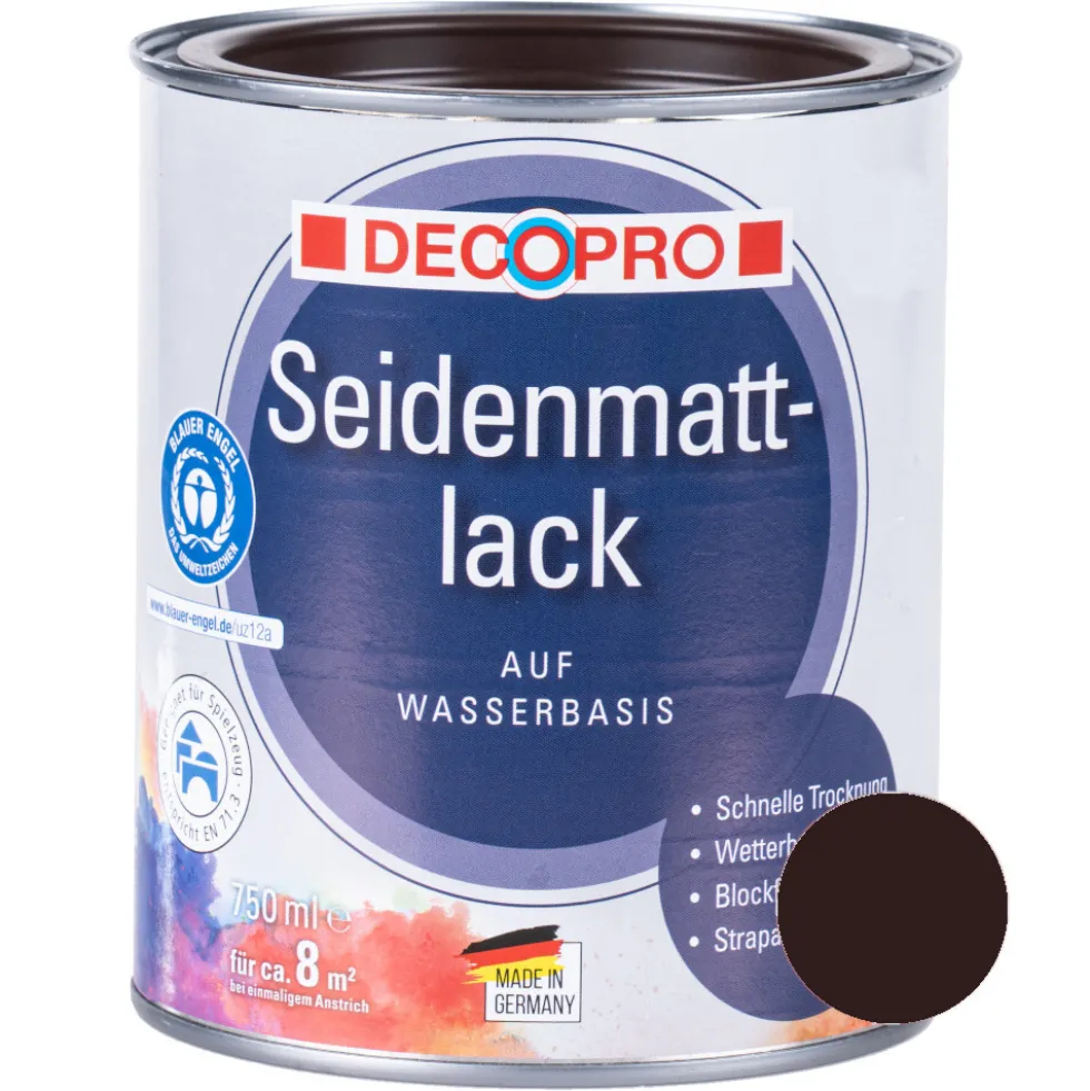 DECOPRO Acryl schokoladenbraun Seidenmattlack RAL 8017