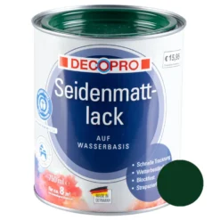 DECOPRO Acryl Seidenmattlack moosgrün RAL 6005 für innen und außen