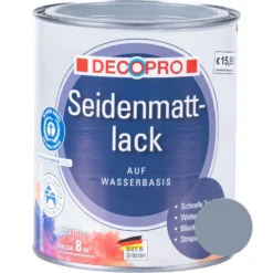 DECOPRO Acryl silbergrau Seidenmattlack 750 ml