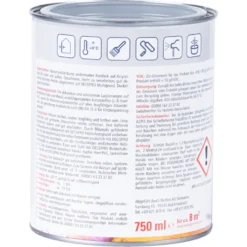 DECOPRO Acryl silbergrau Seidenmattlack 750 ml