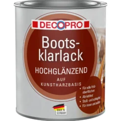 DECOPRO Bootsklarlack farblos hochglänzend für innen und außen