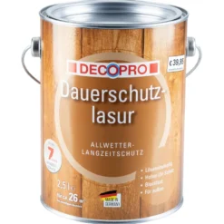 DECOPRO Dauerschutzlasur kiefer seidenglänzend 2,5 Liter