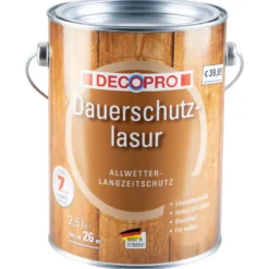 DECOPRO Dauerschutzlasur mahagoni seidenglänzend 2,5 Liter