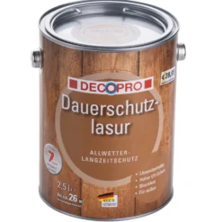 DECOPRO Dauerschutzlasur seidenglänzend in Eiche für außen
