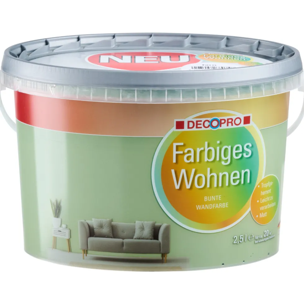 DECOPRO Farbiges Wohnen Farn 2,5 L