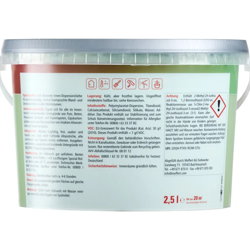 DECOPRO Farbiges Wohnen Farn 2,5 L