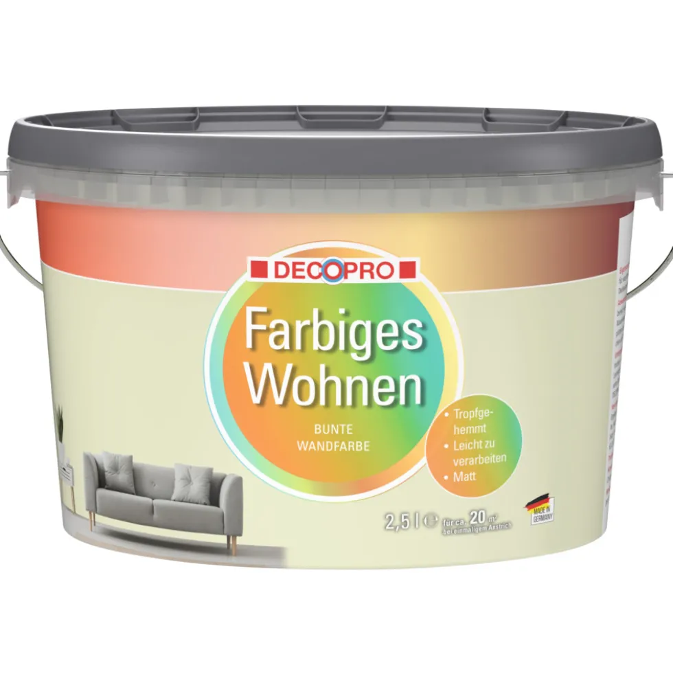 DECOPRO Farbiges Wohnen Limone 2,5 L