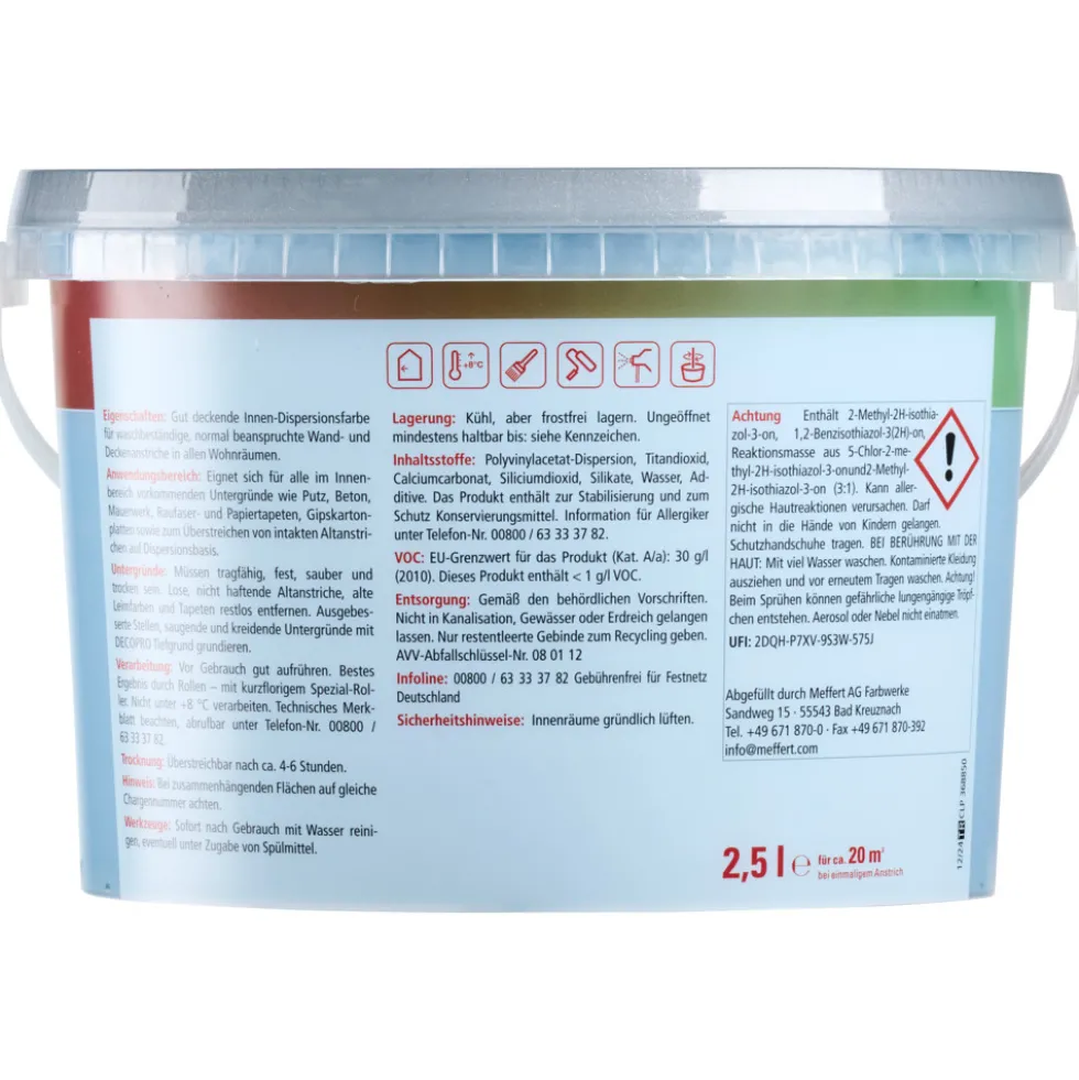 DECOPRO Farbiges Wohnen Ozean 2,5 L