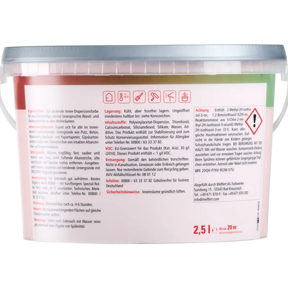DECOPRO Farbiges Wohnen Rosé 2,5 L