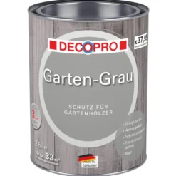DECOPRO Garten-Grau 2,5 Liter in Grau, matt