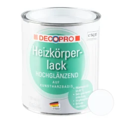 DECOPRO Heizkörperlack 750 ml weiß hochglänzend