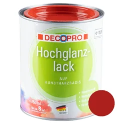 DECOPRO Hochglanzlack feuerrot RAL 3000 für innen und außen