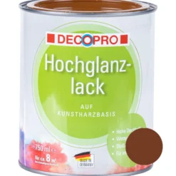 DECOPRO Hochglanzlack lehmbraun RAL 8003 für innen und außen