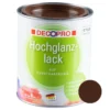 DECOPRO Hochglanzlack nussbraun RAL 8011 für innen und außen