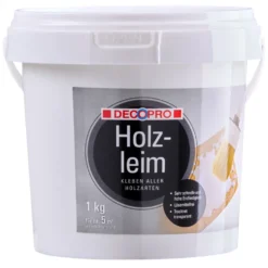 DECOPRO Holzleim im Eimer transparent für sämtlichen Holzarten und Möbelmontage