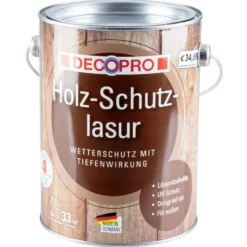 DECOPRO Holz-Schutzlasur seidenglänzend palisander 2,5 Liter