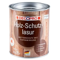 DECOPRO Holz-Schutzlasur seidenglänzend in ebenholz für außen