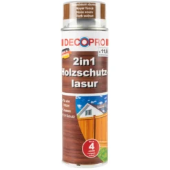 DECOPRO 2in1 dunkel nussbraun Holzschutzlasur-Spray 500 ml