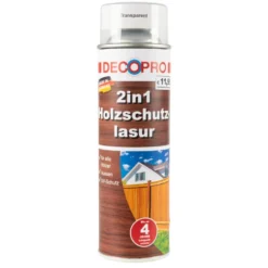 DECOPRO 2in1 farblos Holzschutzlasur-Spray 500 ml