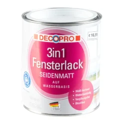 DECOPRO 3in1 Fensterlack 750 ml weiß seidenmatt