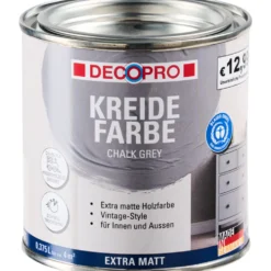 DECOPRO Kreidefarbe 375 ml chalk grey, matt