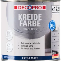 DECOPRO Kreidefarbe 375 ml chalk grey, matt