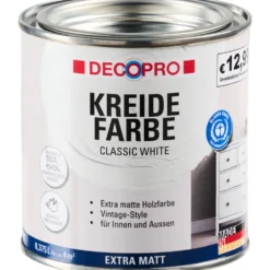DECOPRO Kreidefarbe 375 ml classic white, matt