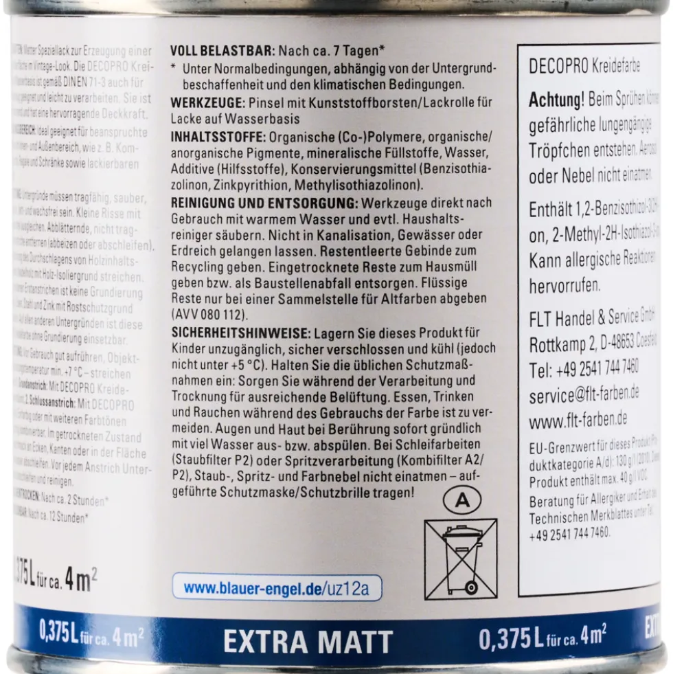 DECOPRO Kreidefarbe 375 ml classic white, matt
