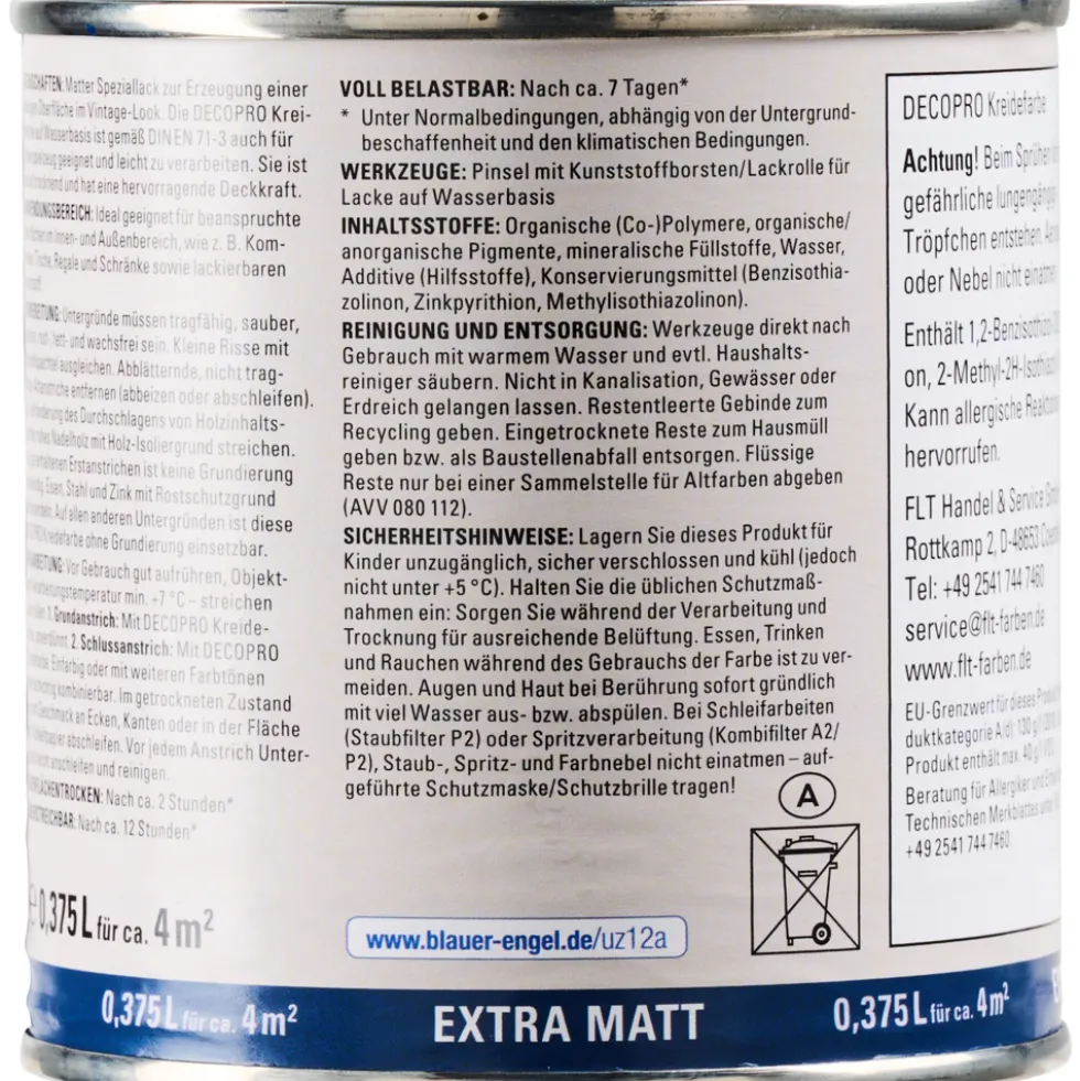 DECOPRO Kreidefarbe 375 ml nostalgic green, matt