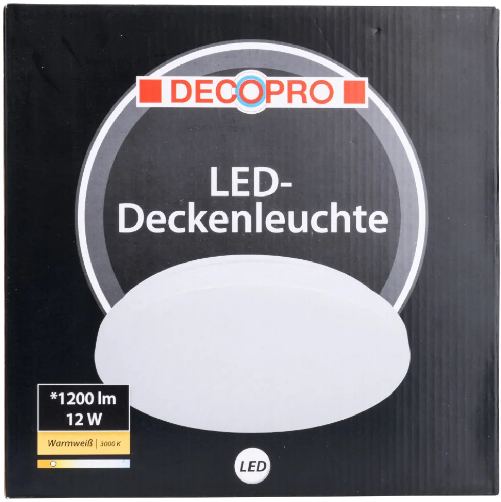 DECOPRO LED-Wand- und Deckenleuchte Ø 26 cm warmweiß