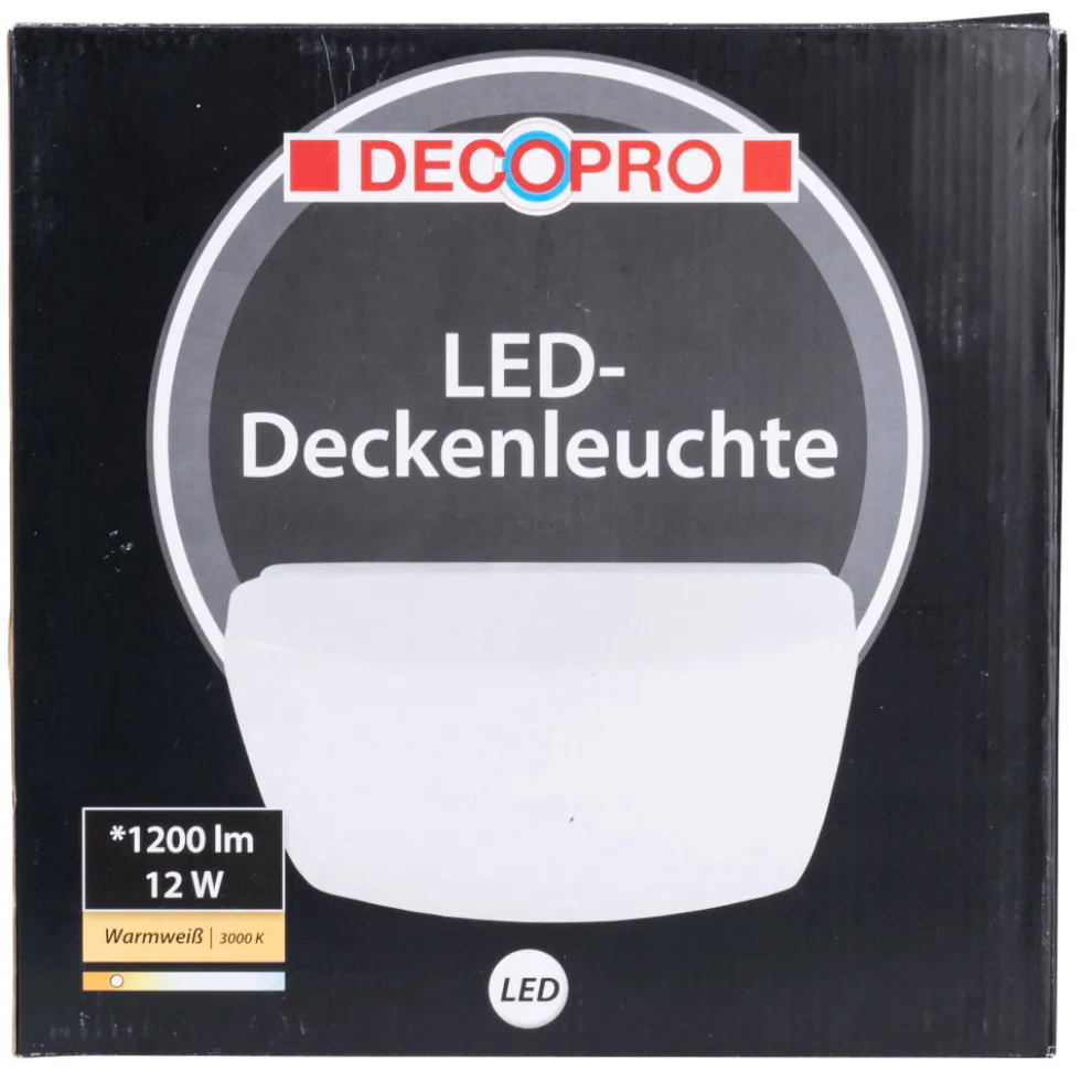DECOPRO LED-Wand- und Deckenleuchte 27 x 27 cm warmweiß