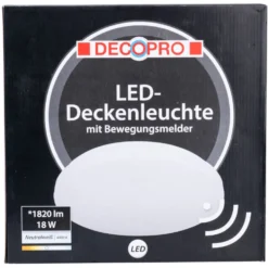 DECOPRO LED-Wand- und Deckenleuchte Ø 31 cm mit Bewegungsmelder