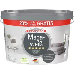 DECOPRO Megaweiß 12 Liter matt hochdeckend