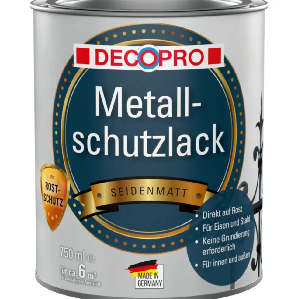 DECOPRO Metallschutzlack 750 ml in Anthrazit, seidenmatt