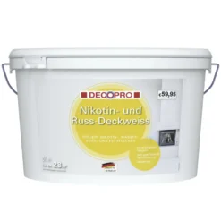 DECOPRO Nikotin und Ruß Deckweiß 5 Liter weiß matt