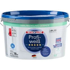 DECOPRO Profiweiß 10 Liter matt hochdeckend