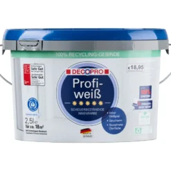 DECOPRO Profiweiß 2,5 Liter matt hochdeckend