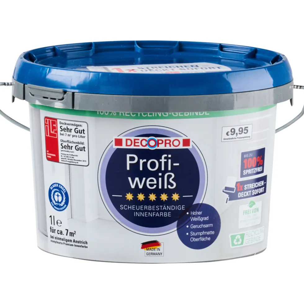 DECOPRO Profiweiß 1 Liter matt hochdeckend