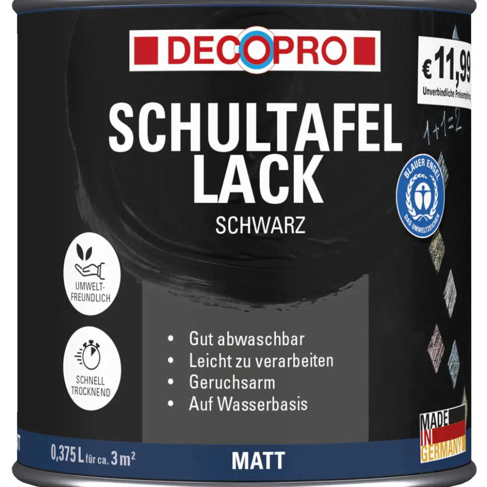 DECOPRO Schultafellack 375 ml schwarz, matt