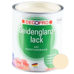DECOPRO Seidenglanzlack hellelfenbein RAL 1015 für innen und außen