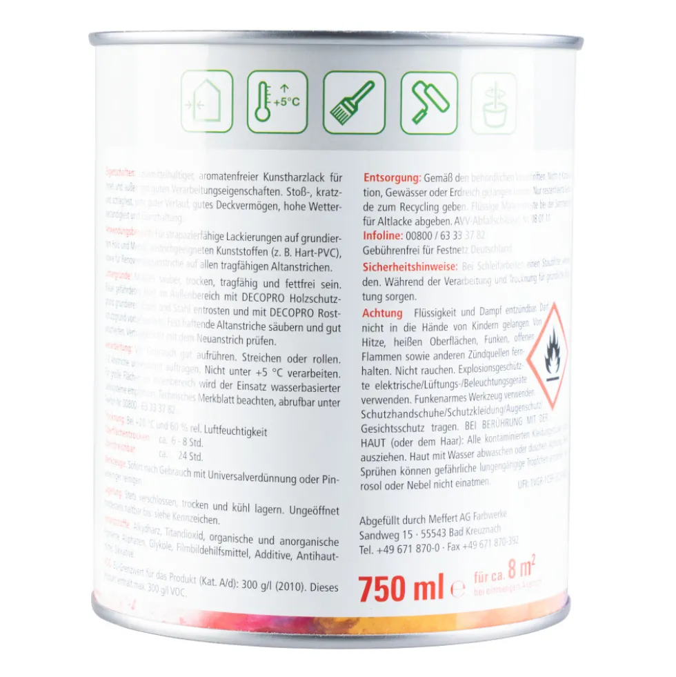 DECOPRO Seidenglanzlack moosgrün RAL 6005 für innen und außen